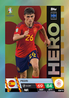 Pedri Spain Topps Match Attax EURO 2024 Hero #ESP9